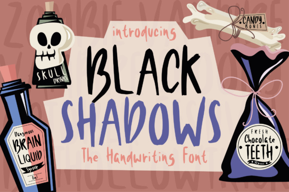 Black Shadows Font for Spooky Branding and Creative Projects