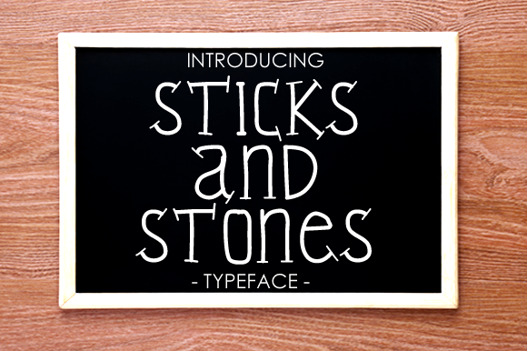 Sticks and Stones Font for Warm, Bookish Designs