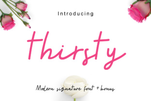 Thirsty Font for Authentic Handmade Designs